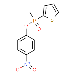 ChemSpider 2D Image | 4-Nitrophenyl methyl(2-thienyl)phosphinate | C11H10NO4PS