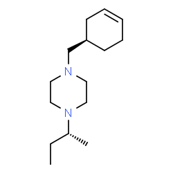 ChemSpider 2D Image | 1-[(2R)-2-Butanyl]-4-[(1R)-3-cyclohexen-1-ylmethyl]piperazine | C15H28N2