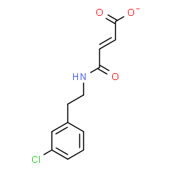 ChemSpider 2D Image | (2E)-4-{[2-(3-Chlorophenyl)ethyl]amino}-4-oxo-2-butenoate | C12H11ClNO3