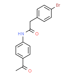 ChemSpider 2D Image | N-(4-Acetylphenyl)-2-(4-bromophenyl)acetamide | C16H14BrNO2