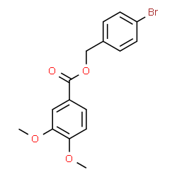 ChemSpider 2D Image | 4-Bromobenzyl 3,4-dimethoxybenzoate | C16H15BrO4