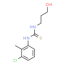 ChemSpider 2D Image | 1-(3-Chloro-2-methylphenyl)-3-(3-hydroxypropyl)thiourea | C11H15ClN2OS