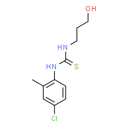 ChemSpider 2D Image | 1-(4-Chloro-2-methylphenyl)-3-(3-hydroxypropyl)thiourea | C11H15ClN2OS
