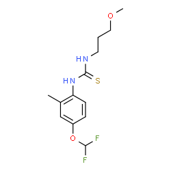 ChemSpider 2D Image | 1-[4-(Difluoromethoxy)-2-methylphenyl]-3-(3-methoxypropyl)thiourea | C13H18F2N2O2S