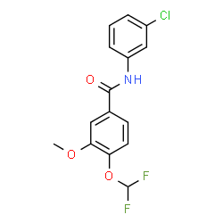 ChemSpider 2D Image | N-(3-Chlorophenyl)-4-(difluoromethoxy)-3-methoxybenzamide | C15H12ClF2NO3