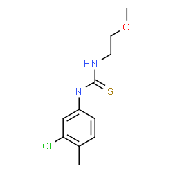 ChemSpider 2D Image | 1-(3-Chloro-4-methylphenyl)-3-(2-methoxyethyl)thiourea | C11H15ClN2OS