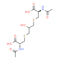 ChemSpider 2D Image | (2R,2'R)-3,3'-[(2-Hydroxy-1,3-propanediyl)disulfanediyl]bis(2-acetamidopropanoic acid) | C13H22N2O7S2