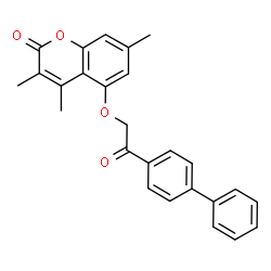 ChemSpider 2D Image | 5-[2-(4-Biphenylyl)-2-oxoethoxy]-3,4,7-trimethyl-2H-chromen-2-one | C26H22O4