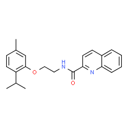 ChemSpider 2D Image | N-[2-(2-Isopropyl-5-methylphenoxy)ethyl]-2-quinolinecarboxamide | C22H24N2O2
