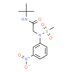ChemSpider 2D Image | N-TERT-BUTYL-2-[N-(3-NITROPHENYL)METHANESULFONAMIDO]ACETAMIDE | C13H19N3O5S
