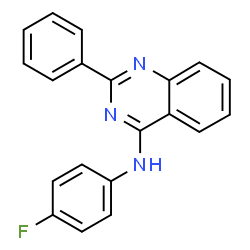 ChemSpider 2D Image | N-(4-Fluorophenyl)-2-phenyl-4-quinazolinamine | C20H14FN3