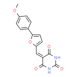 ChemSpider 2D Image | 5-{[5-(4-Methoxyphenyl)-2-furyl]methylene}-2,4,6(1H,3H,5H)-pyrimidinetrione | C16H12N2O5