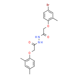 ChemSpider 2D Image | 2-(4-Bromo-2-methylphenoxy)-N'-[(2,4-dimethylphenoxy)acetyl]acetohydrazide | C19H21BrN2O4