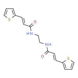 ChemSpider 2D Image | (2E,2'E)-N,N'-1,2-Ethanediylbis[3-(2-thienyl)acrylamide] | C16H16N2O2S2