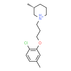 ChemSpider 2D Image | (3R)-1-[3-(2-Chloro-5-methylphenoxy)propyl]-3-methylpiperidinium | C16H25ClNO
