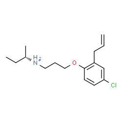 ChemSpider 2D Image | (2S)-N-[3-(2-Allyl-4-chlorophenoxy)propyl]-2-butanaminium | C16H25ClNO