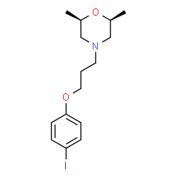 ChemSpider 2D Image | (2R,6S)-4-[3-(4-Iodophenoxy)propyl]-2,6-dimethylmorpholine | C15H22INO2