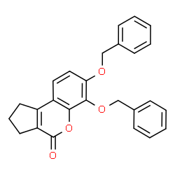 ChemSpider 2D Image | 6,7-Bis(benzyloxy)-2,3-dihydrocyclopenta[c]chromen-4(1H)-one | C26H22O4