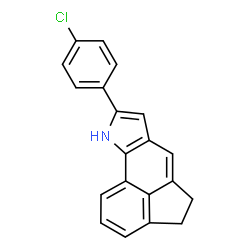 ChemSpider 2D Image | 8-(4-Chlorophenyl)-5,9-dihydro-4H-indeno[1,7-fg]indole | C20H14ClN