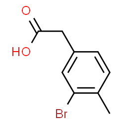 ChemSpider 2D Image | (3-Bromo-4-methylphenyl)acetic acid | C9H9BrO2