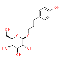 ChemSpider 2D Image | 3-(4-hydroxyphenyl)propyl ?-D-glucopyranoside | C15H22O7