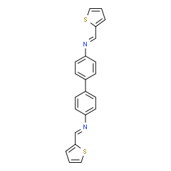 ChemSpider 2D Image | N,N'-Bis[(E)-2-thienylmethylene]biphenyl-4,4'-diamine | C22H16N2S2