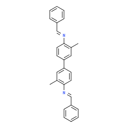 ChemSpider 2D Image | 3,3'-Dimethyl-N,N'-bis[(E)-phenylmethylene]biphenyl-4,4'-diamine | C28H24N2