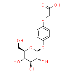 ChemSpider 2D Image | [4-(beta-D-Glucopyranosyloxy)phenoxy]acetic acid | C14H18O9