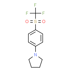ChemSpider 2D Image | 1-{4-[(Trifluoromethyl)sulfonyl]phenyl}pyrrolidine | C11H12F3NO2S
