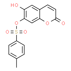 ChemSpider 2D Image | 6-Hydroxy-2-oxo-2H-chromen-7-yl 4-methylbenzenesulfonate | C16H12O6S