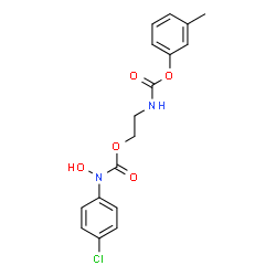 ChemSpider 2D Image | 2-{[(3-Methylphenoxy)carbonyl]amino}ethyl (4-chlorophenyl)hydroxycarbamate | C17H17ClN2O5