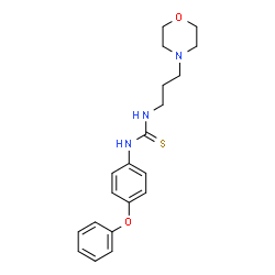 ChemSpider 2D Image | 1-[3-(4-Morpholinyl)propyl]-3-(4-phenoxyphenyl)thiourea | C20H25N3O2S