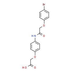ChemSpider 2D Image | (4-{[(4-Bromophenoxy)acetyl]amino}phenoxy)acetic acid | C16H14BrNO5