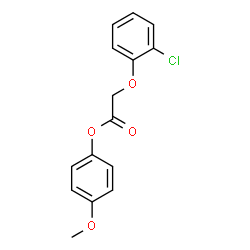 ChemSpider 2D Image | 4-Methoxyphenyl (2-chlorophenoxy)acetate | C15H13ClO4