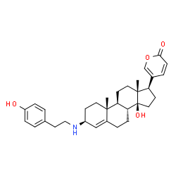 ChemSpider 2D Image | (3beta)-14-Hydroxy-3-{[2-(4-hydroxyphenyl)ethyl]amino}bufa-4,20,22-trienolide | C32H41NO4