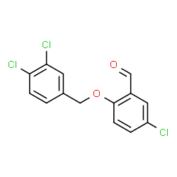 ChemSpider 2D Image | 5-Chloro-2-[(3,4-dichlorobenzyl)oxy]benzaldehyde | C14H9Cl3O2