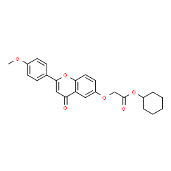 ChemSpider 2D Image | Cyclohexyl {[2-(4-methoxyphenyl)-4-oxo-4H-chromen-6-yl]oxy}acetate | C24H24O6
