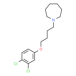 ChemSpider 2D Image | 1-[4-(3,4-Dichlorophenoxy)butyl]azepane | C16H23Cl2NO