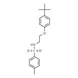 ChemSpider 2D Image | 4-Methyl-N-{2-[4-(2-methyl-2-propanyl)phenoxy]ethyl}benzenesulfonamide | C19H25NO3S