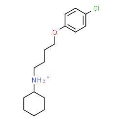 ChemSpider 2D Image | N-[4-(4-Chlorophenoxy)butyl]cyclohexanaminium | C16H25ClNO