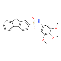 ChemSpider 2D Image | N-(3,4,5-Trimethoxyphenyl)-9H-fluorene-2-sulfonamide | C22H21NO5S