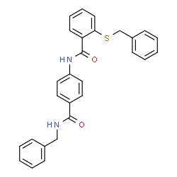 ChemSpider 2D Image | N-[4-(Benzylcarbamoyl)phenyl]-2-(benzylsulfanyl)benzamide | C28H24N2O2S