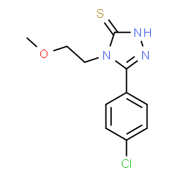ChemSpider 2D Image | 5-(4-chlorophenyl)-4-(2-methoxyethyl)-4H-1,2,4-triazole-3-thiol | C11H12ClN3OS