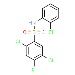 ChemSpider 2D Image | 2,4,5-Trichloro-N-(2-chlorophenyl)benzenesulfonamide | C12H7Cl4NO2S