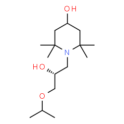 ChemSpider 2D Image | 1-[(2R)-2-Hydroxy-3-isopropoxypropyl]-2,2,6,6-tetramethyl-4-piperidinol | C15H31NO3