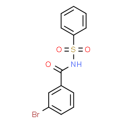 ChemSpider 2D Image | 3-Bromo-N-(phenylsulfonyl)benzamide | C13H10BrNO3S