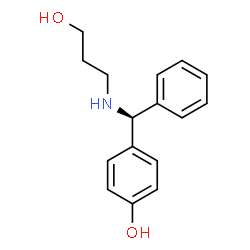 ChemSpider 2D Image | 4-[(S)-[(3-Hydroxypropyl)amino](phenyl)methyl]phenol | C16H19NO2