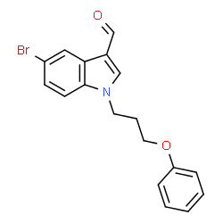 ChemSpider 2D Image | 5-Bromo-1-(3-phenoxypropyl)-1H-indole-3-carbaldehyde | C18H16BrNO2