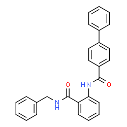 ChemSpider 2D Image | N-[2-(Benzylcarbamoyl)phenyl]-4-biphenylcarboxamide | C27H22N2O2