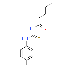 ChemSpider 2D Image | N-[(4-Fluorophenyl)carbamothioyl]pentanamide | C12H15FN2OS